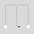 Modulair IP65 2-way pluggable outdoor lamp with unbreakable Unbreak-a-Ball shades