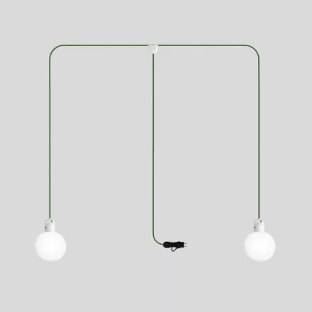 Modulair IP65 2-way pluggable outdoor lamp with unbreakable Unbreak-a-Ball shades