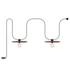 Modular portable outdoor string lights IP65, with 2 lampshades
