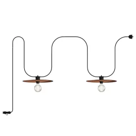   Modular portable outdoor string lights IP65, with 2 lampshades
