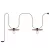 Modular portable outdoor string lights IP65, with 2 lampshades