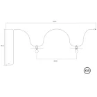 Modular portable outdoor string lights IP65, with 2 lampshades