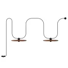 Modular portable outdoor string lights IP65, with 2 lampshades