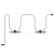 Modular portable outdoor string lights IP65, with 2 lampshades