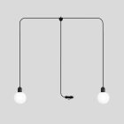 Modulair IP65 2-way pluggable outdoor lamp with unbreakable Unbreak-a-Ball shades