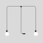 Modulair IP65 2-way pluggable outdoor lamp with unbreakable Unbreak-a-Ball shades