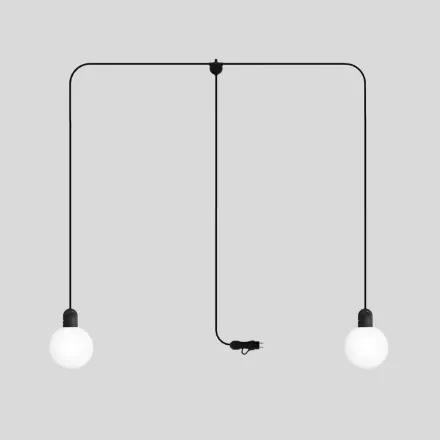 Modulair IP65 2-way pluggable outdoor lamp with unbreakable Unbreak-a-Ball shades