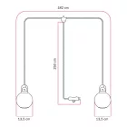 Modulair IP65 2-way pluggable outdoor lamp with unbreakable Unbreak-a-Ball shades