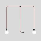 Modulair IP65 2-way pluggable outdoor lamp with unbreakable Unbreak-a-Ball shades