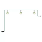 Modular portable outdoor string lights IP65, with 3 lamps
