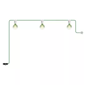 Modular portable outdoor string lights IP65, with 3 lamps