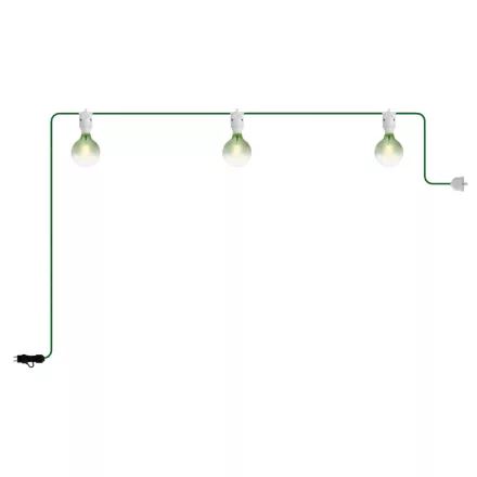 Modular portable outdoor string lights IP65, with 3 lamps