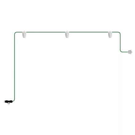 Modular portable outdoor string lights IP65, with 3 lamps