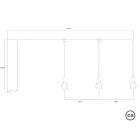 E-Snake Modulair portable outdoor lamp IP65, with 3 lamps