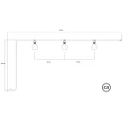 Modular portable outdoor string lights IP65, with 3 lamps
