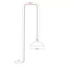 Portable outdoor Snake lamp with Harbour lampshade, 5 m textile cable, IP65 waterproof lamp holder and plug