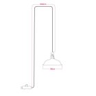 Portable outdoor Snake lamp with Harbour lampshade, 5 m textile cable, IP65 waterproof lamp holder and plug