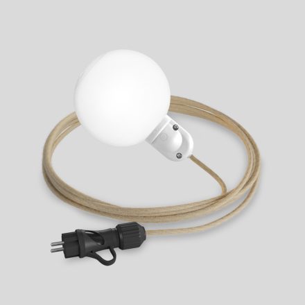 Modulair IP65 pluggable outdoor lamp with unbreakable Unbreak-a-Ball shade