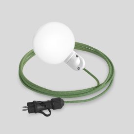   Modulair IP65 pluggable outdoor lamp with unbreakable Unbreak-a-Ball shade