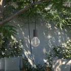 Modulair Snake Elegant, portable outdoor lamp, 5 m textile cable, IP65 waterproof lamp holder and plug