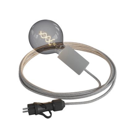 Modulair Snake Elegant, portable outdoor lamp, 5 m textile cable, IP65 waterproof lamp holder and plug