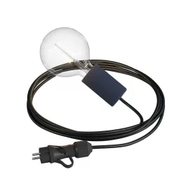   Modulair Snake Elegant, portable outdoor lamp, 5 m textile cable, IP65 waterproof lamp holder and plug