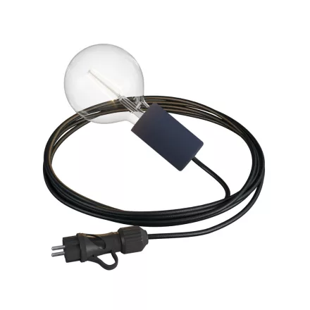 Modulair Snake Elegant, portable outdoor lamp, 5 m textile cable, IP65 waterproof lamp holder and plug