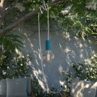 Modulair Snake Elegant, portable outdoor lamp, 5 m textile cable, IP65 waterproof lamp holder and plug