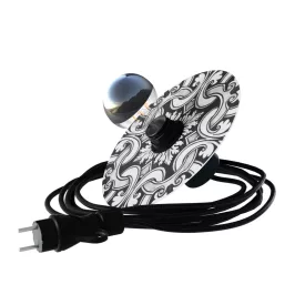   Snake Modulair mini Ellepì with flat lampshade, portable outdoor lamp, IP65 waterproof lamp holder and plug