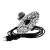 Snake Modulair mini Ellepì with flat lampshade, portable outdoor lamp, IP65 waterproof lamp holder and plug