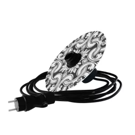   Snake Modulair mini Ellepì with flat lampshade, portable outdoor lamp, IP65 waterproof lamp holder and plug
