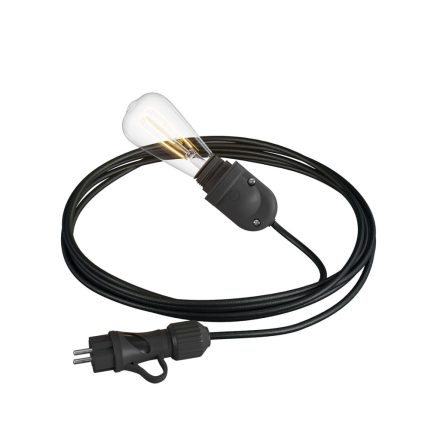 Modular Snake, portable outdoor lamp, 5 m textile cable, IP65 waterproof lamp holder and plug