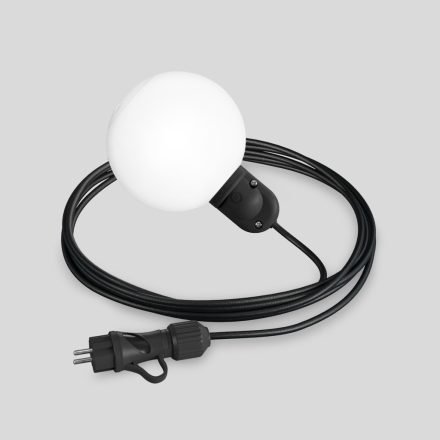Modulair IP65 pluggable outdoor lamp with unbreakable Unbreak-a-Ball shade