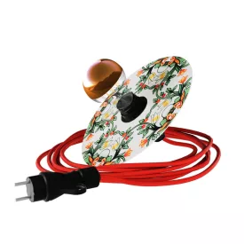   Snake Modulair mini Ellepì with flat lampshade, portable outdoor lamp, IP65 waterproof lamp holder and plug