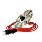 Snake Modulair mini Ellepì with flat lampshade, portable outdoor lamp, IP65 waterproof lamp holder and plug