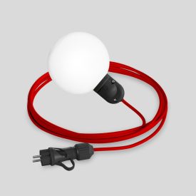   Modulair IP65 pluggable outdoor lamp with unbreakable Unbreak-a-Ball shade
