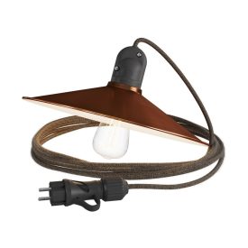   Modular Snake with swing shade, portable outdoor lamp, 5 m textile cable, IP65 waterproof lamp holder and plug