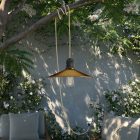 Modular Snake with swing shade, portable outdoor lamp, 5 m textile cable, IP65 waterproof lamp holder and plug