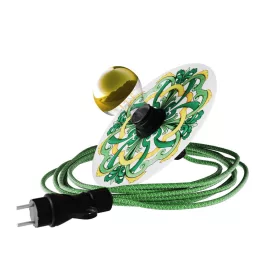   Snake Modulair mini Ellepì with flat lampshade, portable outdoor lamp, IP65 waterproof lamp holder and plug
