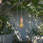 Modulair Snake Pastel, portable outdoor lamp, 5 m textile cable, IP65 waterproof lamp holder and plug