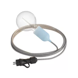   Modulair Snake Pastel, portable outdoor lamp, 5 m textile cable, IP65 waterproof lamp holder and plug