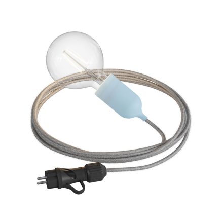 Modulair Snake Pastel, portable outdoor lamp, 5 m textile cable, IP65 waterproof lamp holder and plug