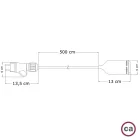 Modulair Snake Pastel, portable outdoor lamp, 5 m textile cable, IP65 waterproof lamp holder and plug