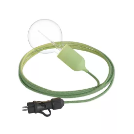   Modulair Snake Pastel, portable outdoor lamp, 5 m textile cable, IP65 waterproof lamp holder and plug