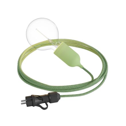 Modulair Snake Pastel, portable outdoor lamp, 5 m textile cable, IP65 waterproof lamp holder and plug