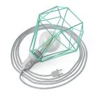 Table Snake - Plug-in lamp with cage-like Diamond lampshade