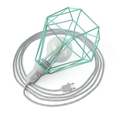 Table Snake - Plug-in lamp with cage-like Diamond lampshade