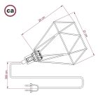 Table Snake - Plug-in lamp with cage-like Diamond lampshade