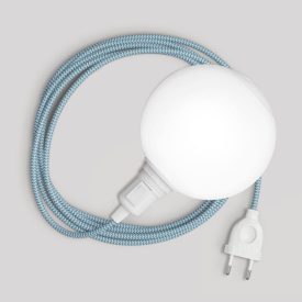   Snake portable lamp with switch on the lamp holder, plug and unbreakable shade Unbreak-a-Ball