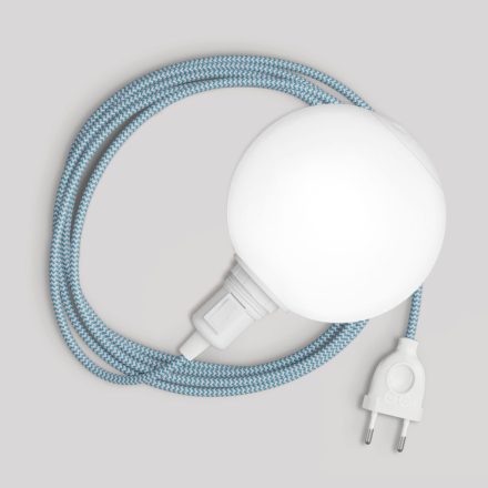 Snake portable lamp with switch on the lamp holder, plug and unbreakable shade Unbreak-a-Ball